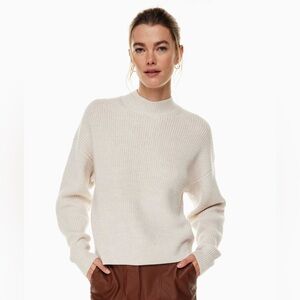 Fern Mock Neck Sweater in Ecru